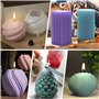 UCAMP Moule à Bougies 3D Cube Boule en Silicone - Forme de Cubes pour Bougie à Bulles et Résine