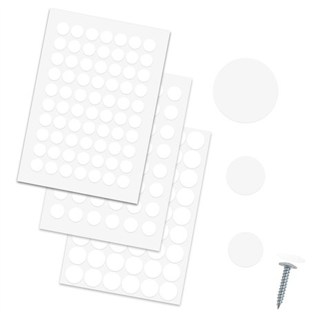 172 Pièces Cache Vis Blanc