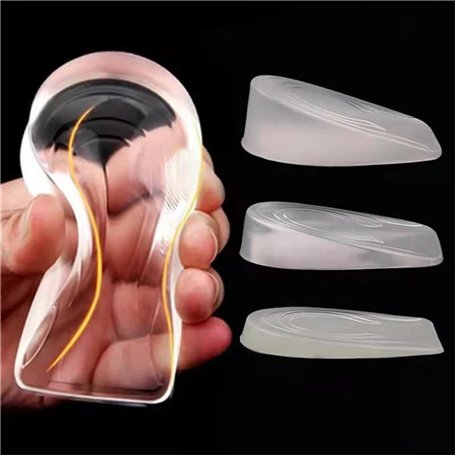 1 paire de semelles en gel de silicone pour augmenter la hauteur de la semelle intérieure pour le talon - Coussinets élastiques