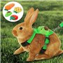 4 Sets Harnais et Laisse réglables pour Lapins Set Petit Animal Mignon Gilet Harnais Laisse Furet Harnais Cochon d'Inde Laisse F