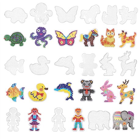 Pmueuff 5mm Plaques de Perles a Repasser