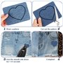 20 Pièces Patchs Jean Thermocollant Denim,Denim Jeans Patchs à Repasser avec accessoires de couture,Tissu Thermocollant Pour Déc
