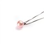 10 mm de culture d'eau douce rose perle pendentif collier en argent cadeau pour femmes filles