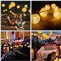 Guirlande lumineuse LED d'extérieur - 20 8 modes - Lampion LED - Alimentation par USB / piles et IP65 - Étanche - Avec minuterie