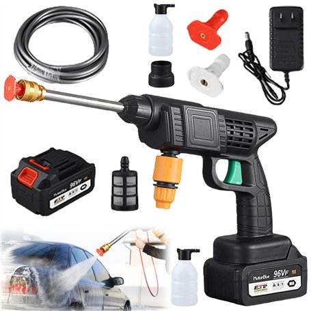 Nettoyeur haute pression sans fil 1200 mAh - Batterie 12 V - Nettoyeur haute pression portable - 30 bar - Pour voiture