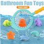 Goomp Jouet Bain,7 Pièces Jouet de Bain Bébé Jouets de Piscine Animaux Flottants Salle de Bain Jouet Jouet de Bain de Jeu de Pêc