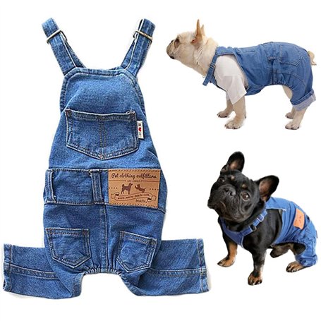 Chemises en jean pour chien