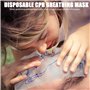 Lot de 50 masques respiratoires CPR/respiratoire pour la protection personnelle, protection du visage pour les premiers secours
