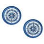 Lot de 2 écussons tactiques amusants avec boussole bleue