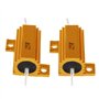 Mdurian 2 X Résistances 25W 10 Ohm 5% Aluminium Boîtier Résistances de Charge Châssis Monté Logement Plaque d'or Fil Enroulé