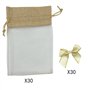 DUGYIRS 30 Pièces Sacs Cadeaux Organza avec Cordon de Serrage 10cm x 15cm Petit Sac Cadeau en Toile de Jute Pochettes à Bijoux S