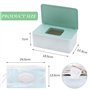 Boite a Lingettes Humides Sac à Lingettes Mouillées Distributeur de Lingettes Humides Réutilisables et Rechargeables Boîte à Pap