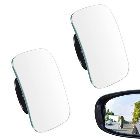 2 Pièces Rotatif Miroir d'Angle Mort pour Rétroviseur Voiture - Réglable Blind Spot Mirror
