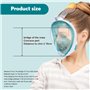 Riisoyu Masque de Plongée pour Enfant, 180°View Masque Snorkeling Plein Visage Design Pliable Anti-Fuite et Anti-Buée Masque et 