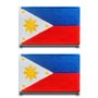 2 Pcs Drapeau Philippines Patch Badge Drôle Tactique Broderie Attaches Crochet Et Boucle Applique Patch Militaire Pour Vêtements