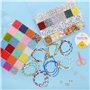 Perles Plates pour Bracelet, 13786 Pièces Kit Perle pour Bracelet, Perles Heishi pour Bijoux, Perles Lettres, Perle Alphabet Bou