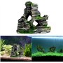 CHJIEJIE Lot de 2 décorations d'aquarium avec Herbe Verte pour Cacher Les crevettes en résine, Accessoires d'aquarium en résine,