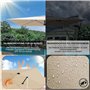 Devoko Parasol Déporté 300x400x260cm Carré, Canopée Monocouche Parasol de Jardin Extérieur en Aluminium Inclinable Toile Protect
