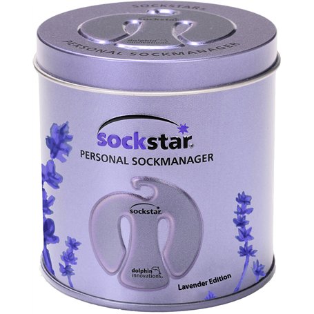 Pinces à Chaussettes Sockstar édition Lavende = 20 pièces Couleur + Odeur agréable et Durable Lavende dans Une Noble boîte Cadea