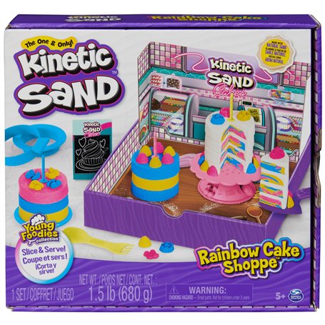 Kinetic Sand Sable magique - Rainbow Cake SHOPPE - 680 g de sable jaune