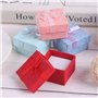 lurora2021 4 Pièces Boîtes Cadeaux Elégantes de Carrées Boîte Cadeau de Bague En Carton Ecrin Bijoux En Carton Coloré Avec Nœud 