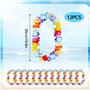 LUMOOM Lot de 12 chaînes de fleurs hawaïennes - Guirlandes décoratives hawaïennes - Guirlandes décoratives pour fête de piscine 