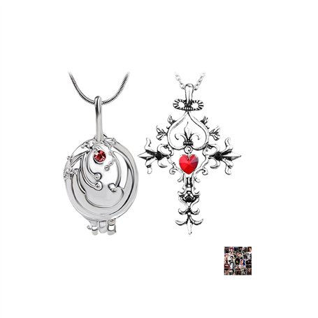 HJYZY Lot de 12 pendentifs avec médaillon en forme de verveine avec inscription « The Vampire Jewelry » d'Elena Gilbert