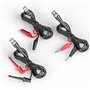 Cleqee - Lot de câbles de test BNC - Sondes d'oscilloscope BNC vers crocodile crocodile crocodile BNC vers minigrabber - Clips B