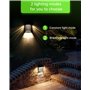 AYCLIF Lampe Solaire Exterieur, Imperméable Lumiere Solaire LED Exterieur, Lumières Solaires de Terrasse à Double Mode pour Déco