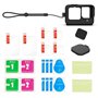 Kit d'accessoires pour GoPro Hero 9 Noir Housse de Protection en Silicone avec Bouchon en Caoutchouc + 6 protecteurs d'écran en 