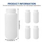 WIYETY Lot de 4 bouteilles en plastique à large goulot - 500 ml - Bouteilles cylindriques pour essai chimique - Translucides - S