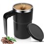 Tasse à mélanger automatique 380 ml Tasse à café à mélangeur automatique : tasse mélangeur magnétique automatique avec couvercle