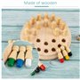 OFKPO Jeux de Mémoire en Bois, Échecs de Mémoire pour Enfant Jeu de Réflexion Jouets Educatifs pour Enfants et Adultes de l'éduc
