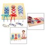 OFKPO Chaussure à Lacer en Bois Apprendre à Attacher des Lacets, Jouets Educatifs pour Enfants Précoces