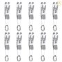 Iyowei 10PCS Porte Clé Clip
