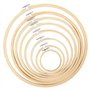 TOKERD 8 Tailles Cercle à Broder Bambou Anneau de Broderie Bois Réglable Cerceaux de Broderie Rond Cross Stitch Hoop Set Cercle