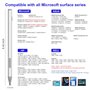 Stylet Surface Pro 11/10/X/9/8/7/7+/6/5/4/3/Surface Go/Surface Laptop/Studio/Book Stylet Microsoft Surface avec rejet de la Paum