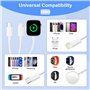 3 en 2 Cable pour Chargeur Apple Watch, 2M Chargeur Montre Apple Watch Chargeur iPhone et Apple Watch Charger Magnétique Chargeu