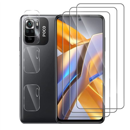 Pcircb [3+3 Pièces] Verre Trempé Compatible avec xiaomi poco m5s vitre protection