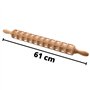 Eppicotispai Rouleau à pâtisserie en bois de hêtre pour raviolis, 40 raviolis, 60 cm