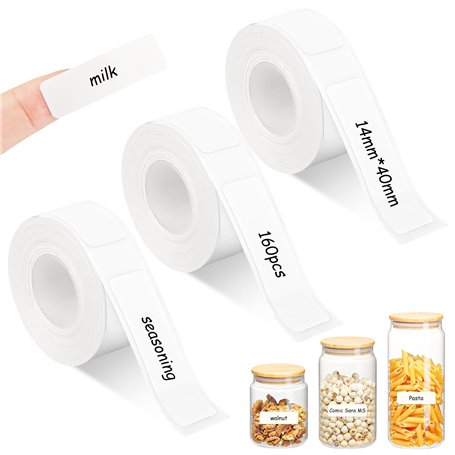 3 Rouleaux Étiquettes Autocollantes