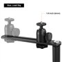QWORK® Support de projecteur en forme de L peu encombrant avec filetage universel 1/4 - Pivotant à 360° - Hauteur réglable de 65
