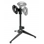 QWORK® Support de microphone de bureau, pied micro, support de trépied de microphone extensible, plage de réglage de 18 à 25 cm,