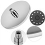 QWORK® Pomme de Douche Ø 23 cm, Pomme Douche Chromée Haute Pression 360°, Tête de Douche Ronde