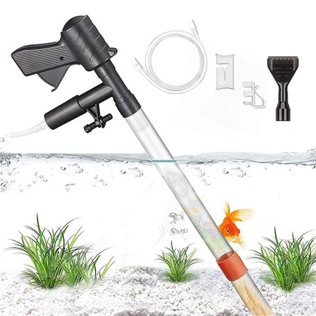 HWGING Aspirateur multifonction 5 en 1 pour aquarium - Gravier - Outil de nettoyage pour aquarium