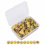Punaises Décoratives 200 Pièces Mignonne Multi Emoticon Push Pins pour Bureau Cartes Photos Notes