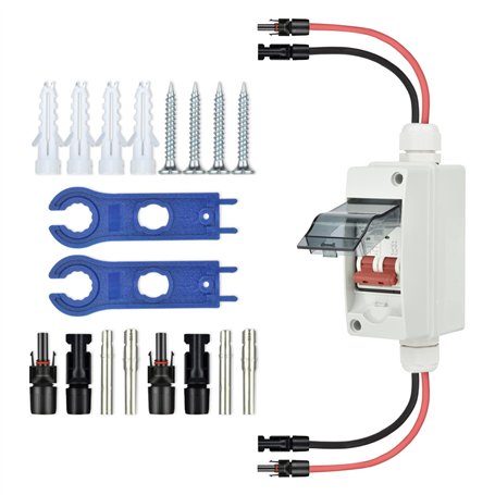 Disjoncteur PV DC DC 2 broches 32 A 2P 500 V avec câble