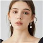 BKEPDY Boucles d'Oreilles Femme avec Nœud Pendantes Longues en Acier Inoxydable de Haute Qualité et Plaqué Or Hypoallergénique a