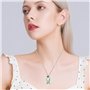 XFSRG Collier Femme Bijoux Acier Inoxydable avec Pendentif Poisson Vert - Chaine Argent pour Toutes Occasions