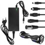 AVCXEC Chargeur Trotinette Electrique, 42V 2A Chargeur Hoverboard, Chargeurs de Batterie de Trottinette avec 5 Connecteurs, Char